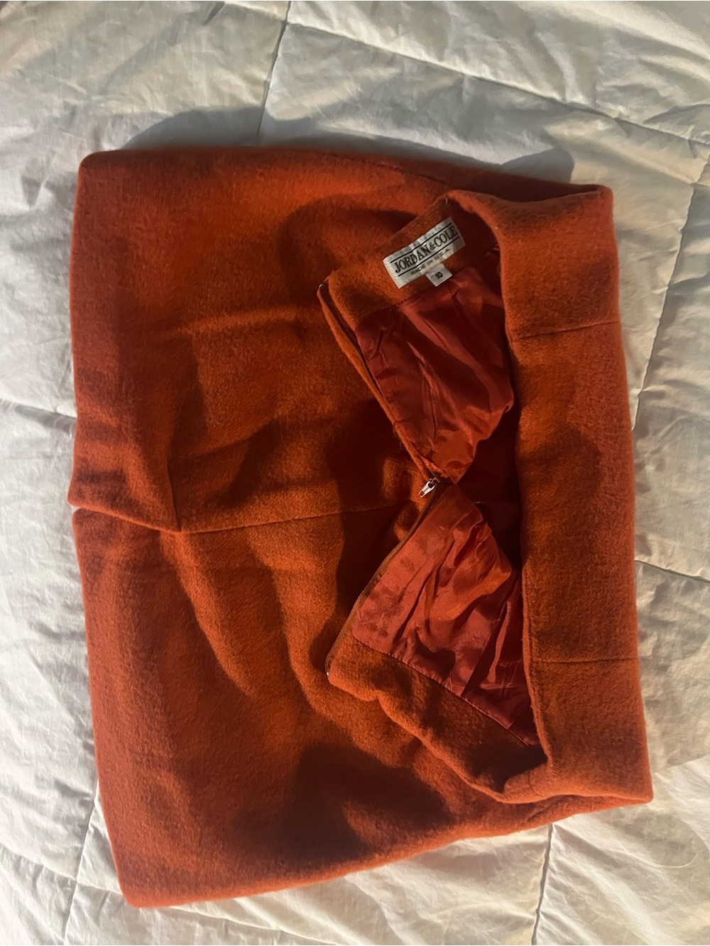 Women's Rust Orange Pencil Skirt